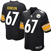 Nike Men & Women & Youth Steelers #67 Johnson Black Team Color Game Jersey,baseball caps,new era cap wholesale,wholesale hats
